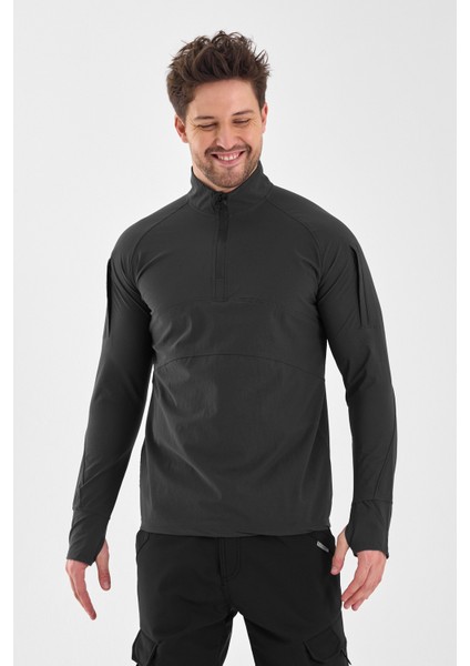 Erkek Outdoor Sporlikra Kumaş Taktik Sweat Spor Tactical Sivit