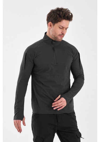 Erkek Outdoor Sporlikra Kumaş Taktik Sweat Spor Tactical Sivit