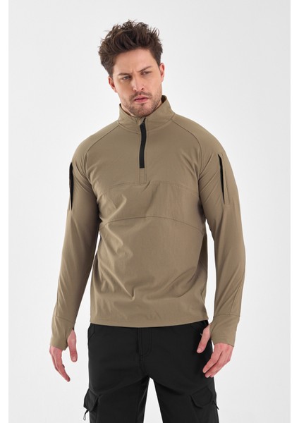 Erkek Outdoor Sporlikra Kumaş Taktik Sweat Spor Tactical Sivit