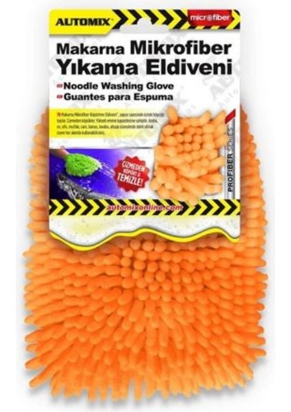 Mikrofiber Makarna Yıkama Eldiveni Turuncu