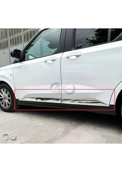 Ford Tourneo Courier Krom Yan Kapı Çıtası 4 Parça 2024 Üzeri Paslanmaz Çelik