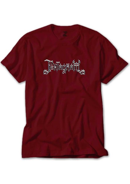 Pentagram Text Kırmızı Tişört