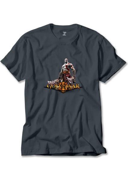 God Of War Kratos Siluet Logo Füme Tişört