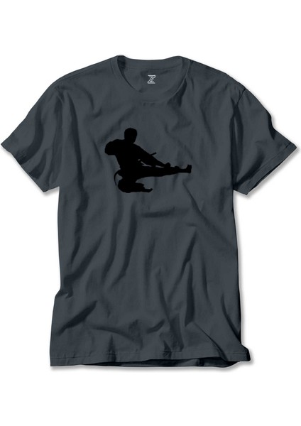 Taekwondo Karate Silhouette Füme Tişört