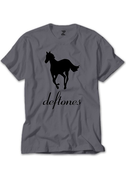 Deftones Pony Gri Tişört
