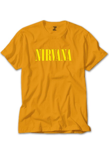 Nirvana Yazı Sarı Sarı Tişört