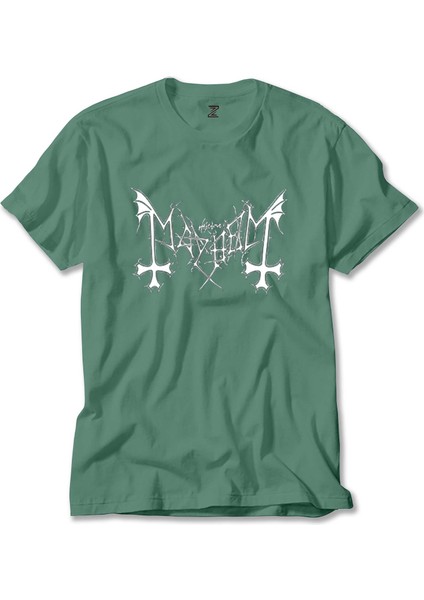 Mayhem Logo Yeşil Tişört