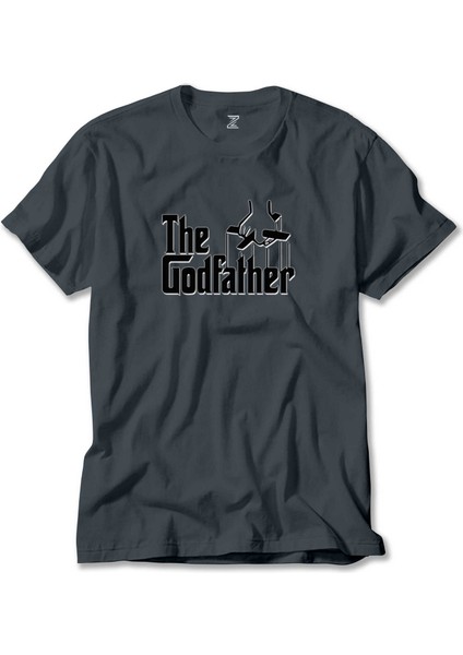The Godfather Black Text Füme Tişört