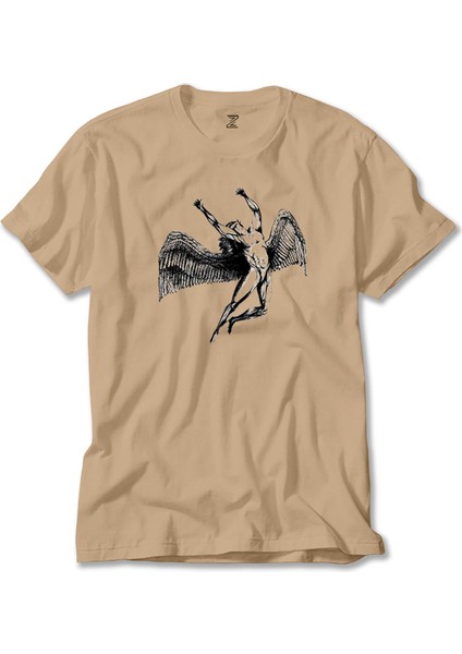 LED Zeppelin Icarus Angel Krem Tişört