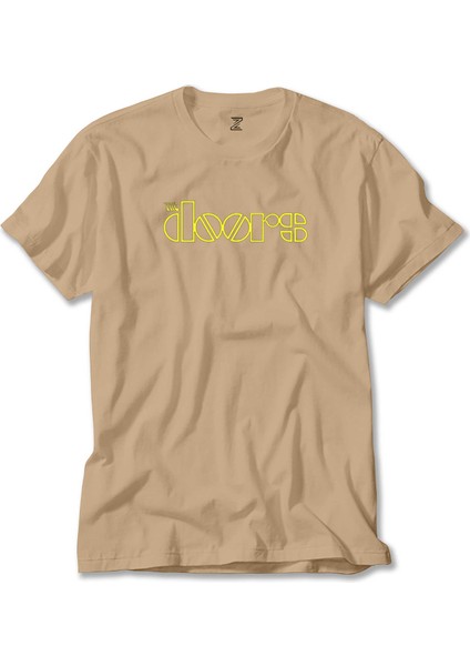 The Doors Logo Yellow Krem Tişört