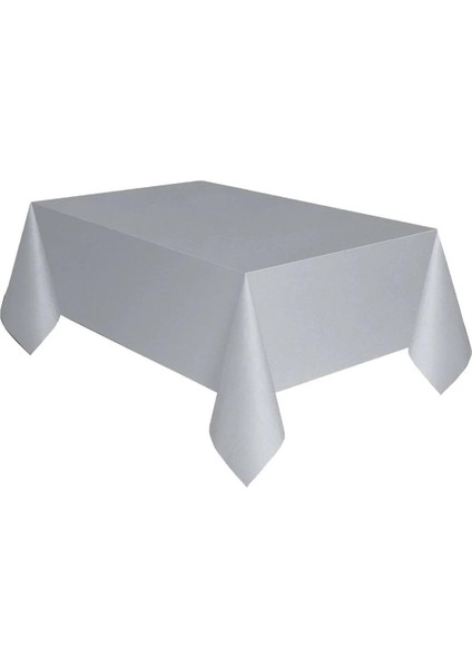 Gümüş Plastik Masa Örtüsü 137X270CM