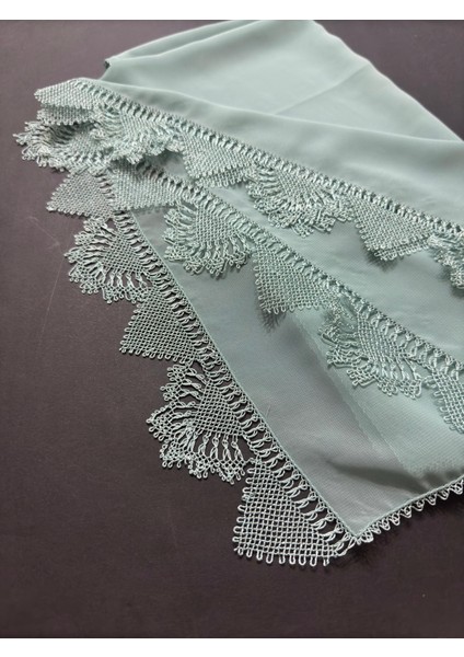 El Işi Iğne Oyası Mevlüt Başörtüsü 140 * 70 Cm Boyutunda - Limon Küfü fiyatları