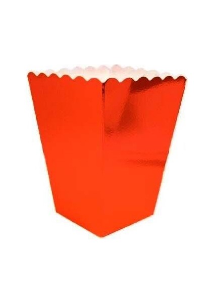 Metalik Kırmızı Mısır Kutusu 8'li