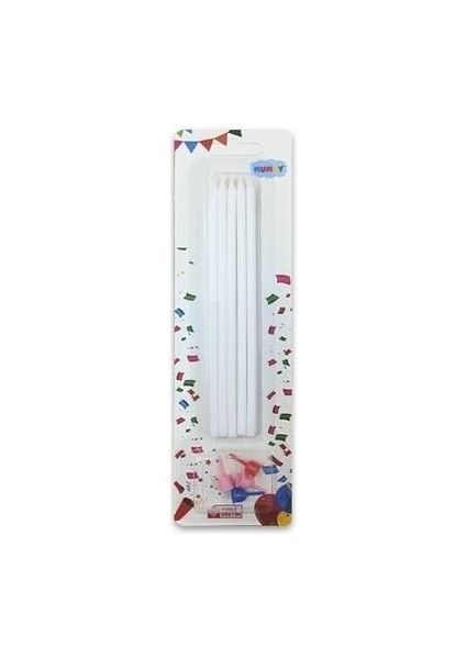 15CM Beyaz Mum 10'lu