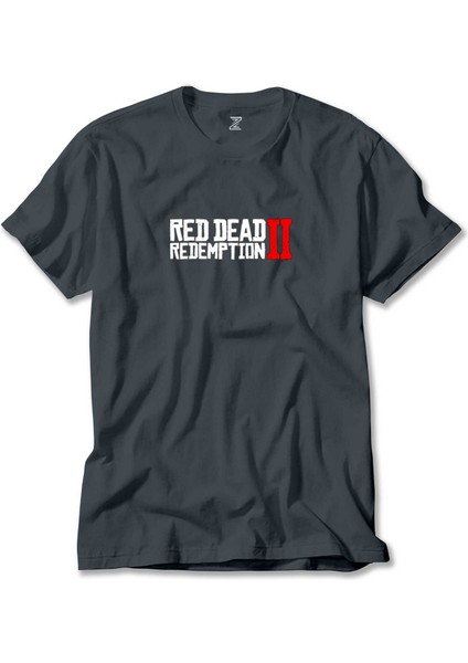 Red Dead Redemption 2 Text Füme Tişört