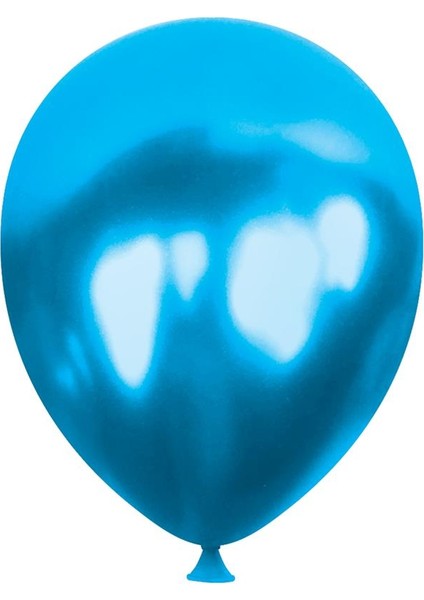 Metalik Mavi Balon 10'lü Paket