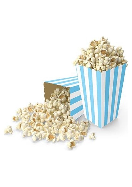 Açık Mavi Çizgili Mısır Kutusu 8'li