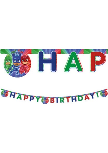 Pj Masks Entertainment Happy Birthday Harf Banner