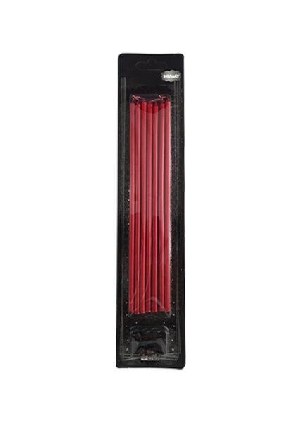 20CM Metalik Kırmızı Mum 7'li