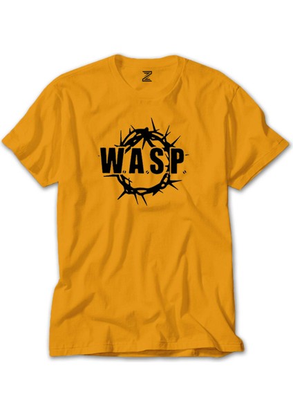 Wasp Logo Text Sarı Tişört