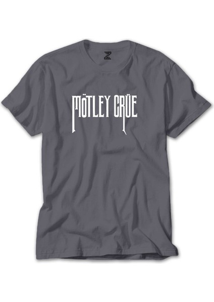 Mötley Crüe Logo Gri Tişört