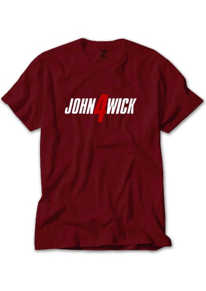 John Wick 4 Logo Kırmızı Tişört