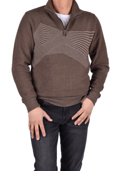 BRG-95001 Yarım Fermuarlı Kazak/vizon/s indirimleri