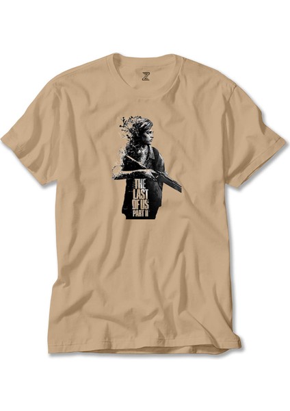 The Last Of Us 2 Ellie Siluet Krem Tişört