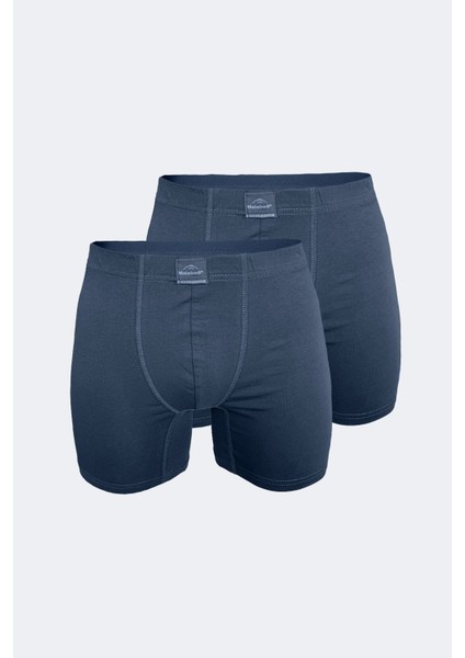 Erkek Füme 2 Li Pamuk Elastan Uzun Boxer 2M073