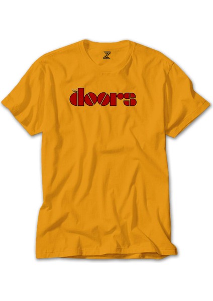 The Doors Logo Red Sarı Tişört