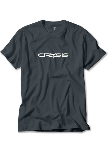 Crysis Black Text Füme Tişört