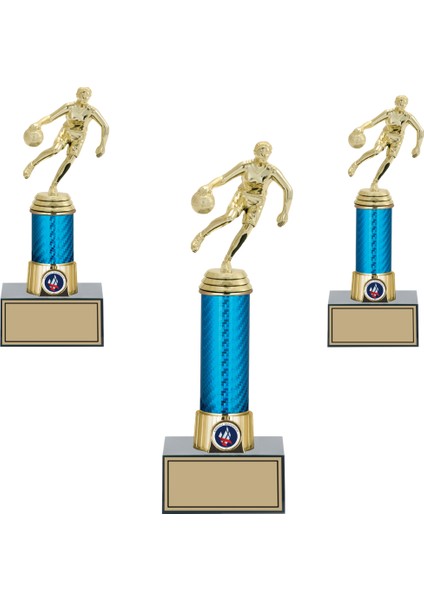 Basketbol Erkek Figürlü Kupa Takımı-Ödül Kupası-Turnuva Kupası-Kupa Seti 3'lü Takım