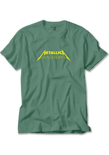 Metallica Lux Æterna Text Yeşil Tişört