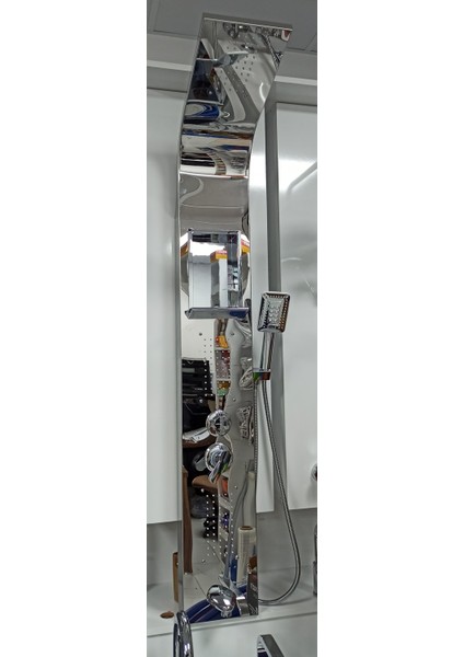 Paslanmaz Çelik Gümüş Renk Duş Paneli Robot Duş - Duş Fıskiyesi Masajlı Duş Seti modelleri