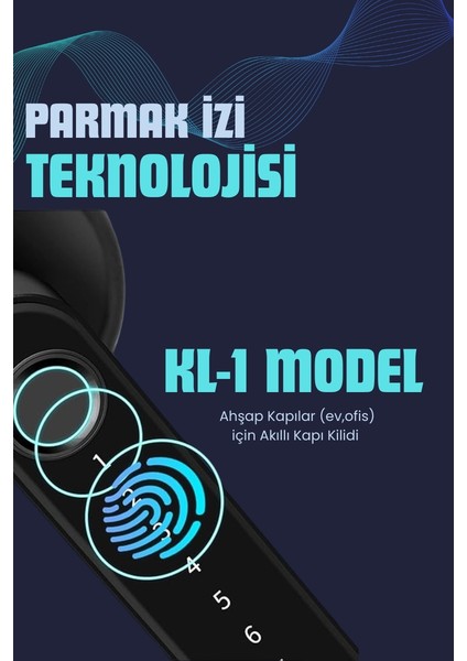 Kl1 Parmak İzi Şifreli ve Tuya Uygulamalı Ofis ve Ahşap Kapılar İçin Akıllı Kapı Kilidi modelleri