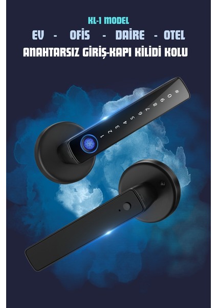 Kl1 Parmak İzi Şifreli ve Tuya Uygulamalı Ofis ve Ahşap Kapılar İçin Akıllı Kapı Kilidi fırsatları
