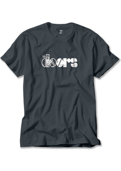 The Doors Logo Füme Tişört
