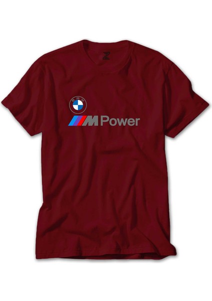 Bmw Logo M Power Yazı Kırmızı Tişört