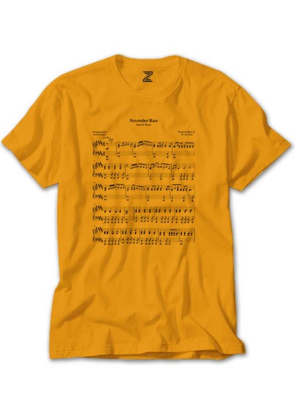 Guns N Roses November Rain Sarı Tişört