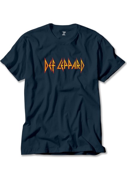Def Leppard Logo Lacivert Tişört