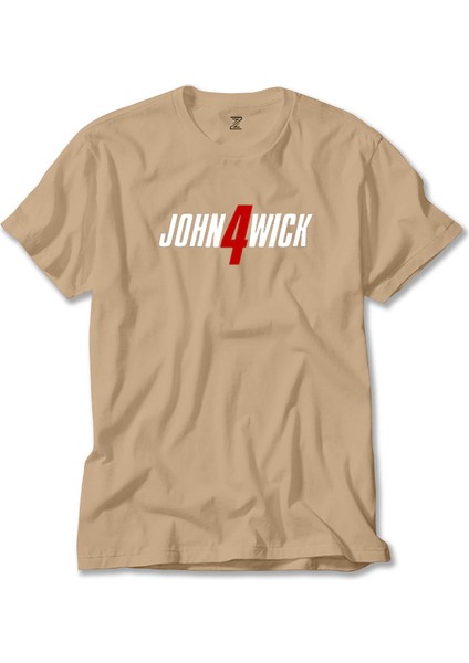 John Wick 4 Logo Krem Tişört