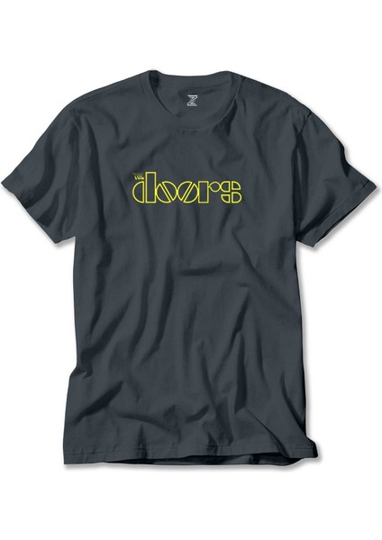 The Doors Logo Yellow Füme Tişört
