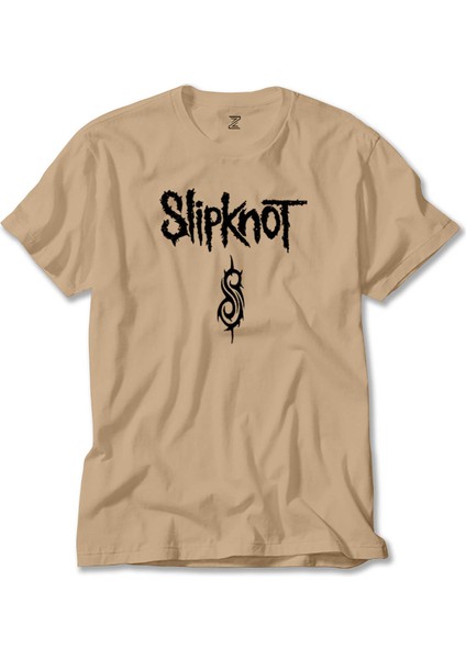 Slipknot Logo Text Krem Tişört