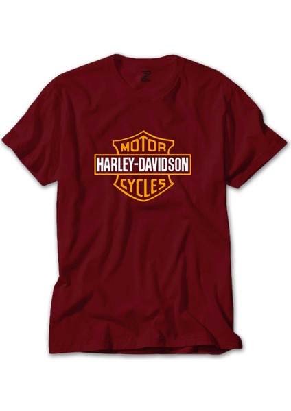 Harley Davidson Cycles Logo Kırmızı Tişört