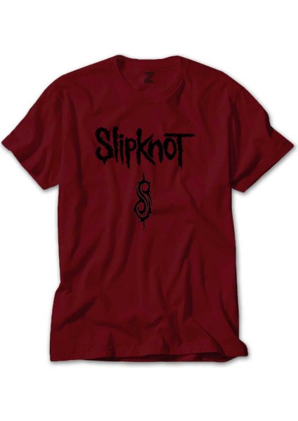 Slipknot Logo Text Kırmızı Tişört