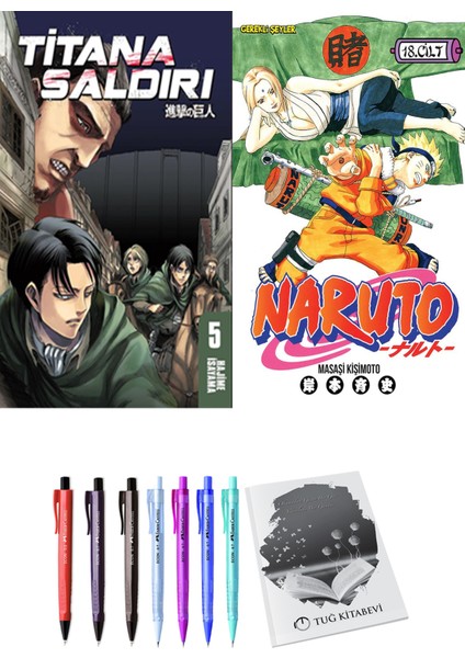 Titana Saldırı 5 ve Naruto 18 2li Set