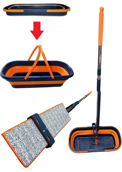 Lüks Katlanabilir Tekerli Kovalı Kendini Sıkabilen Mop fiyatları