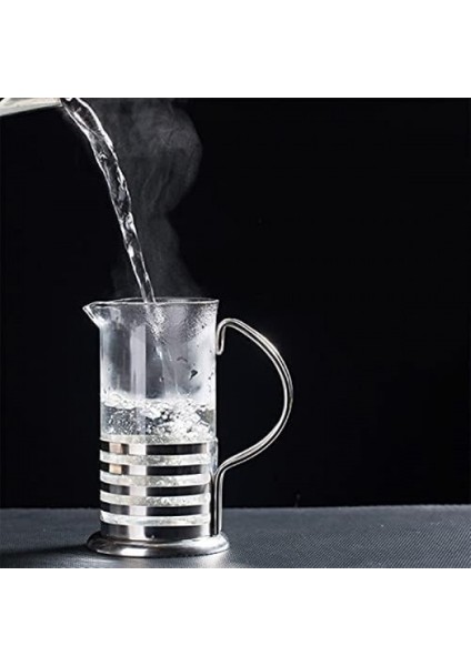 Paslanmaz Çelik Gövdeli French Press Kahve ve Çay Demleme Aparatı