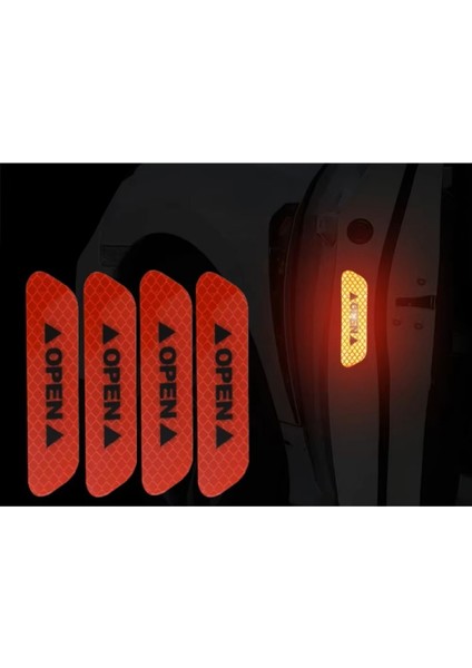 Reflektif Araç Kapı Stickerı - 4 Adet
