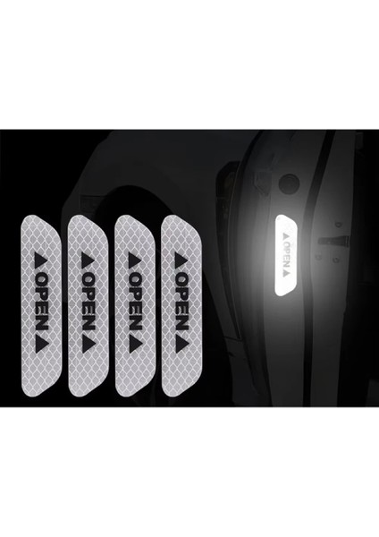 Reflektif Araç Kapı Stickerı - 4 Adet